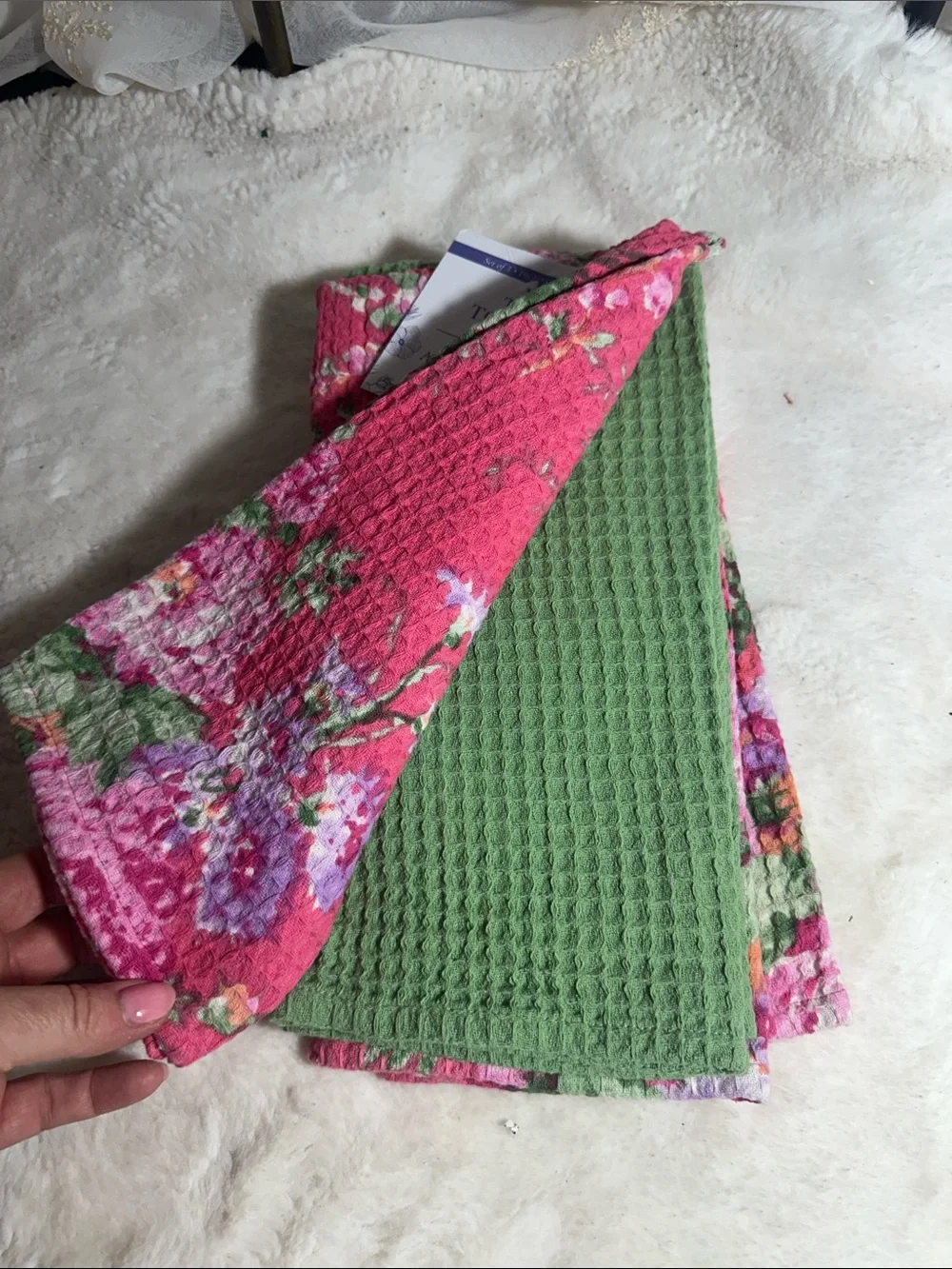 April Cornell set of 3 floral cotton kitchen towels